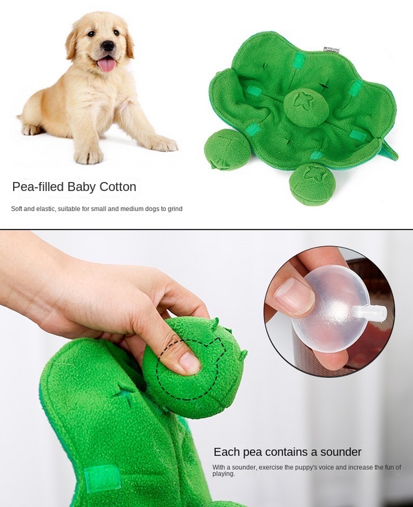 Dog Snuffle Mat Sniffing Training Pad Puzzle Voice Plush Nosework Puppy Peas Toy AU