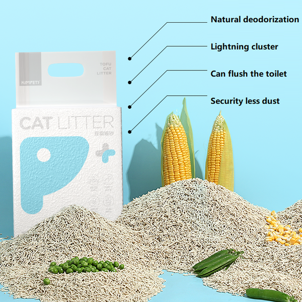 Kimpets Lock Odour Tofu Composite Cat Litter Clumping Flushable Fast Absorben AU