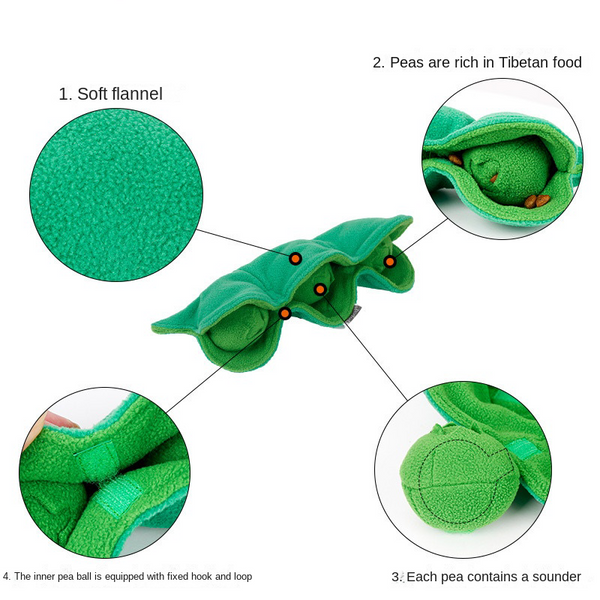 Dog Snuffle Mat Sniffing Training Pad Puzzle Voice Plush Nosework Puppy Peas Toy AU