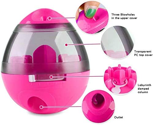 Pet Dog Puppy IQ Test Treat Ball Interactive Food Dispensing Toy Food Feeder AU