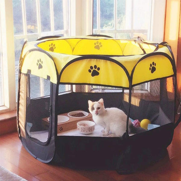 8 Panel Pet Delivery Room Tent Dog Cat Play Pens Kennel Portable Folding Crate
