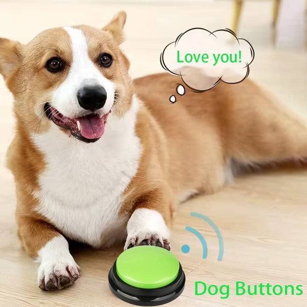 4Pcs Dog Toys Buttons Record Talking Pet Starter Recordable Speaking Training AU