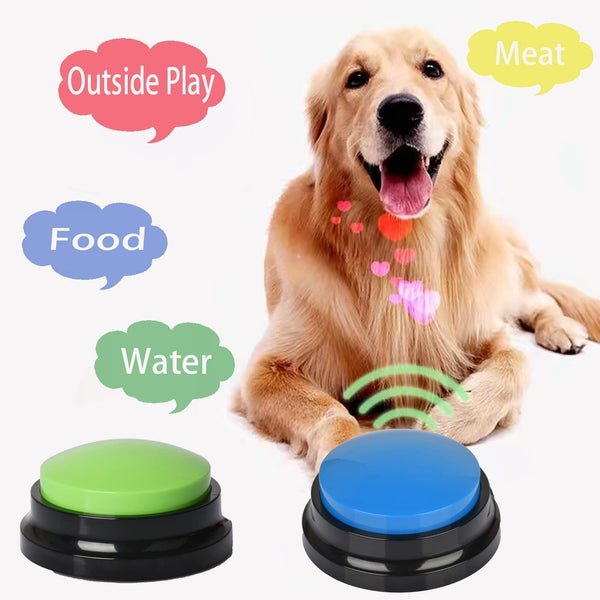 4Pcs Dog Toys Buttons Record Talking Pet Starter Recordable Speaking Training AU