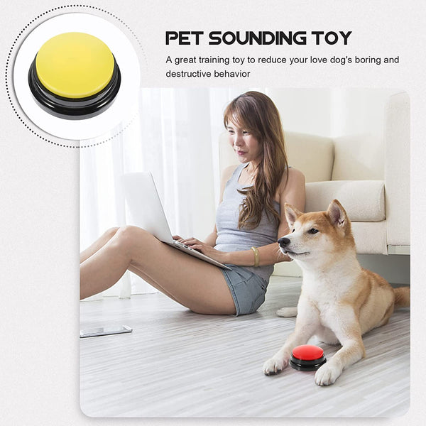 4Pcs Dog Toys Buttons Record Talking Pet Starter Recordable Speaking Training AU
