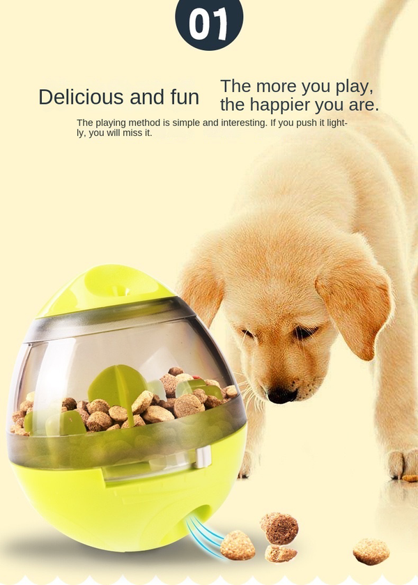 Pet Dog Puppy IQ Test Treat Ball Interactive Food Dispensing Toy Food Feeder AU
