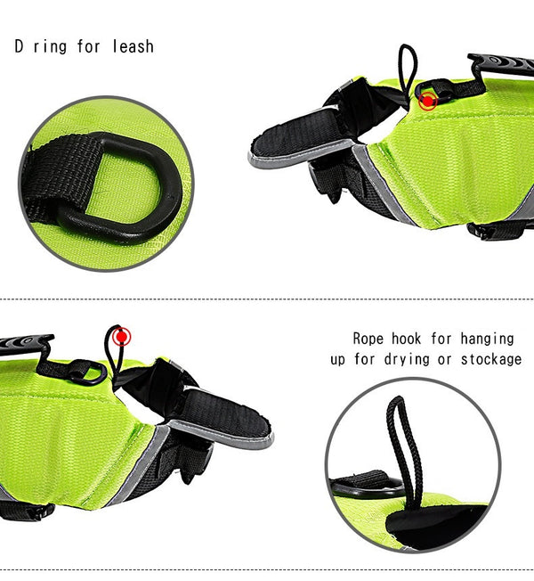 Dog Life Jacket Pet Safety Vest Swimming Boating Float Aid Buoyancy Lifesaver XL