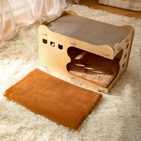 Cat Scratching Scratcher Board Cat Tree Pad Lounge Toy Corrugated Cardboard AU