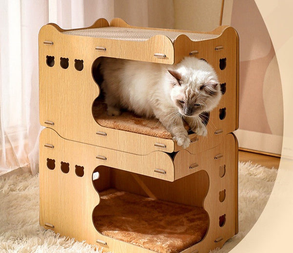 Cat Scratching Scratcher Board Cat Tree Pad Lounge Toy Corrugated Cardboard AU