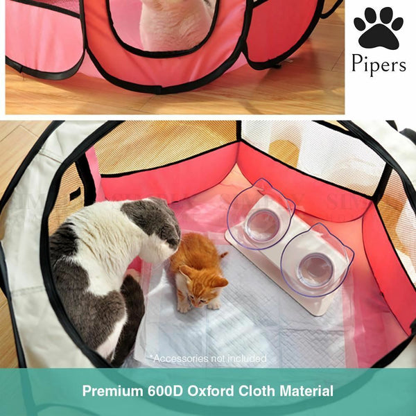 8 Panel Pet Delivery Room Tent Dog Cat Play Pens Kennel Portable Folding Crate