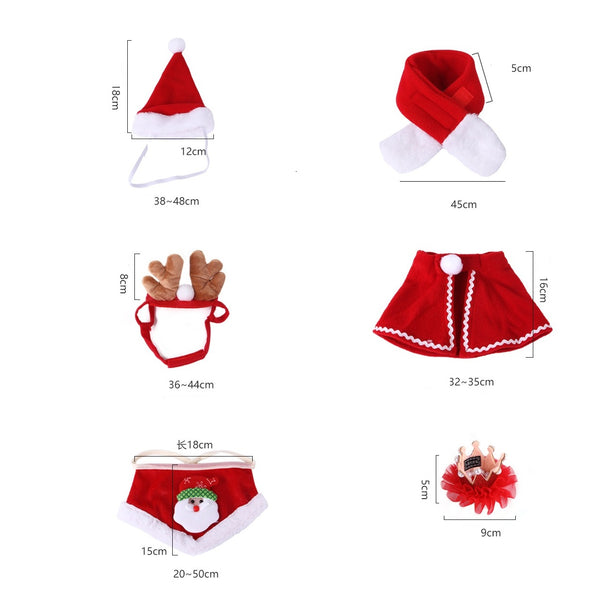 Christmas Dog Hat Pet Cap Bandana Scarf Bibs Party Costume for Doggy Cats Collar Christmas Pet Costume Accessories Kit Plaids Dog Bandana Christmas Hat Adjustable Bow Tie Collar Pet Triangle Bib Kerchief Dog Scarf for Cat Puppy Dog
