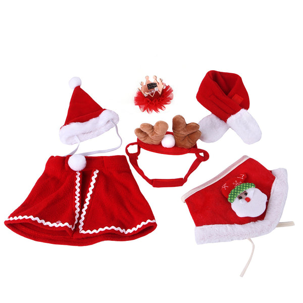 Christmas Dog Hat Pet Cap Bandana Scarf Bibs Party Costume for Doggy Cats Collar Christmas Pet Costume Accessories Kit Plaids Dog Bandana Christmas Hat Adjustable Bow Tie Collar Pet Triangle Bib Kerchief Dog Scarf for Cat Puppy Dog