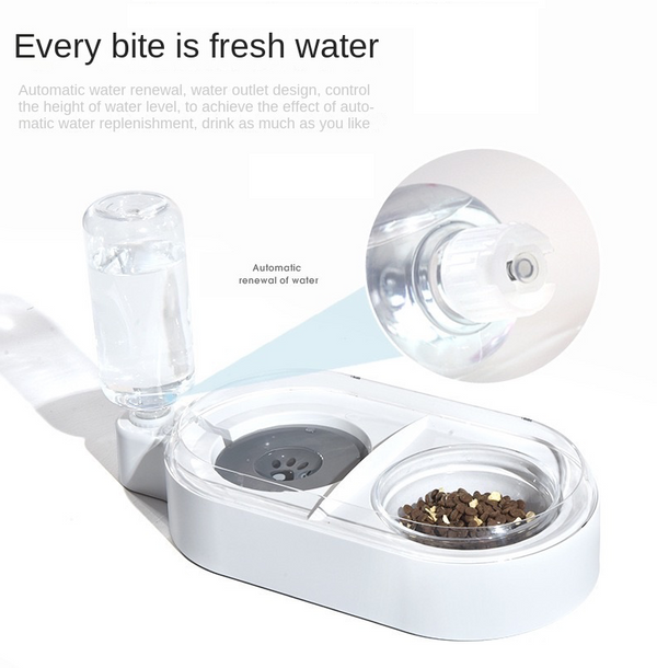 Automatic Pet Water Food Feeder Dispenser Dog Cat Auto Self Feeding Bowl Bottle