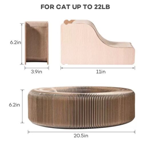 52CM Magic Organ Cat Scratching Board Bed Pad Toy Bell Ball Interactive Lounge