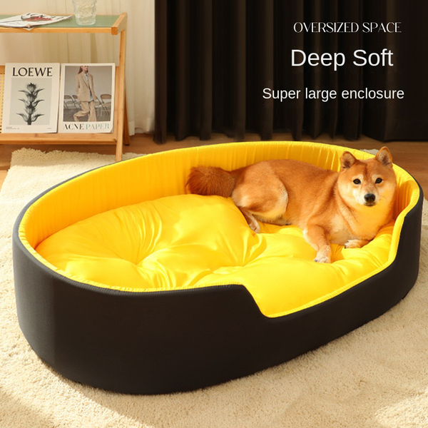 Dog Cat Pet Calming Bed Warm Soft Plush 3D Round Nest Comfy Sleeping Kennel Cave