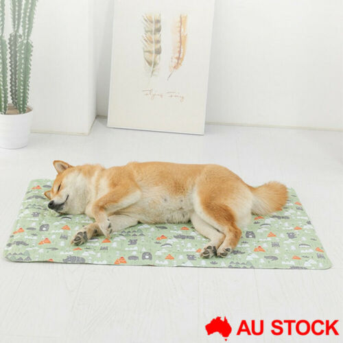 Pet Cool Gel Mat Dog Cat Bed Non-Toxic Cooling Summer Pad Large Sizes Cushion AU