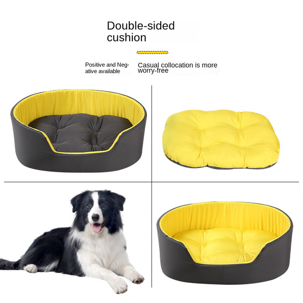 Dog Cat Pet Calming Bed Warm Soft Plush 3D Round Nest Comfy Sleeping Kennel Cave