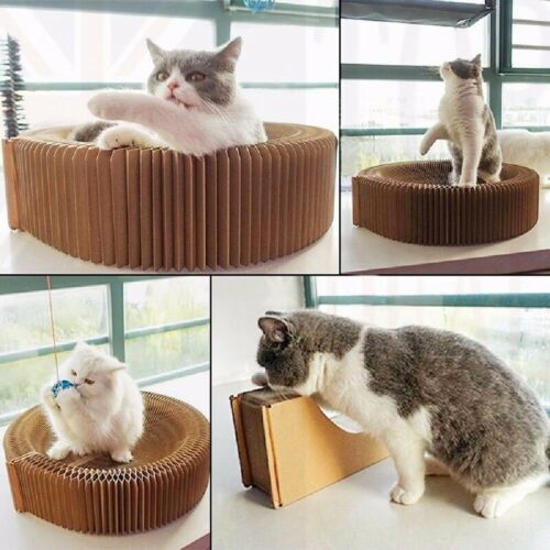 52CM Magic Organ Cat Scratching Board Bed Pad Toy Bell Ball Interactive Lounge