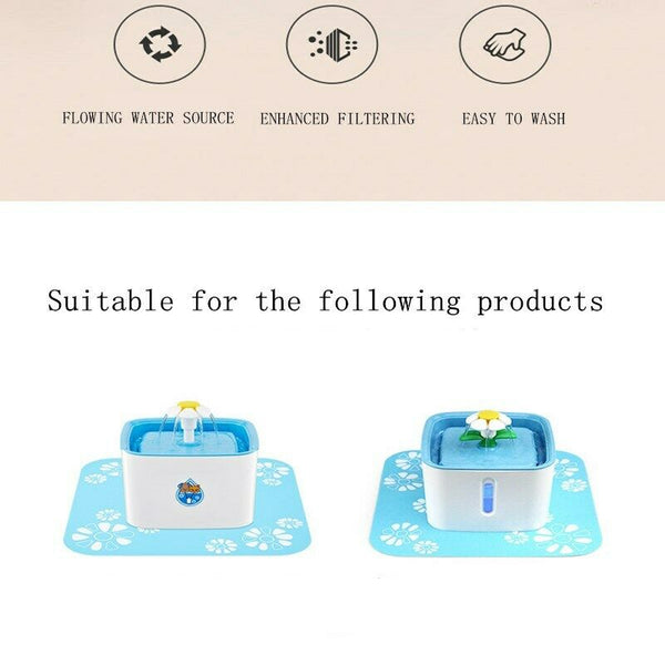 2.5L LED Automatic Electric Pet Water Fountain Dog Cat Drinking Bowl Waterfall