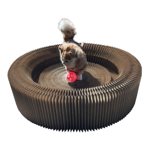 52CM Magic Organ Cat Scratching Board Bed Pad Toy Bell Ball Interactive Lounge