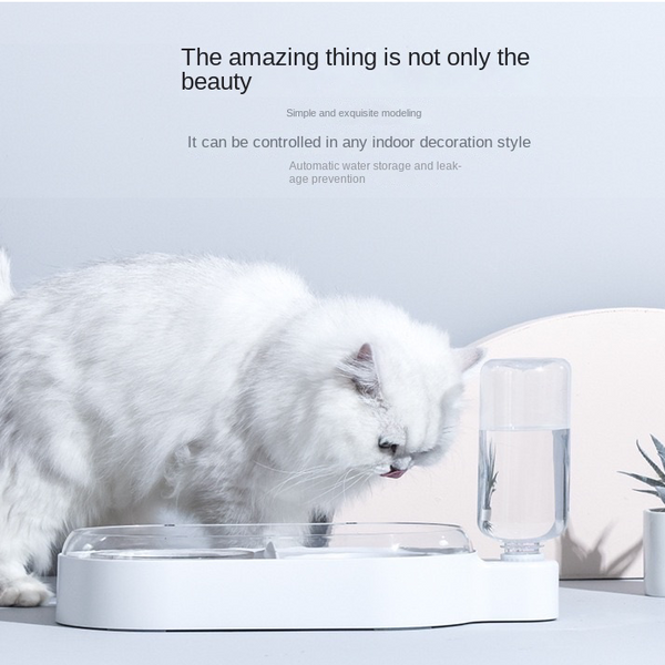 Automatic Pet Water Food Feeder Dispenser Dog Cat Auto Self Feeding Bowl Bottle