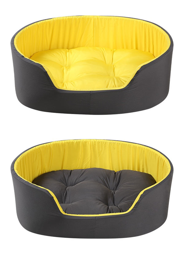 Dog Cat Pet Calming Bed Warm Soft Plush 3D Round Nest Comfy Sleeping Kennel Cave